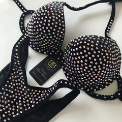 Black velvet pink & AB pink (23) competition bikini